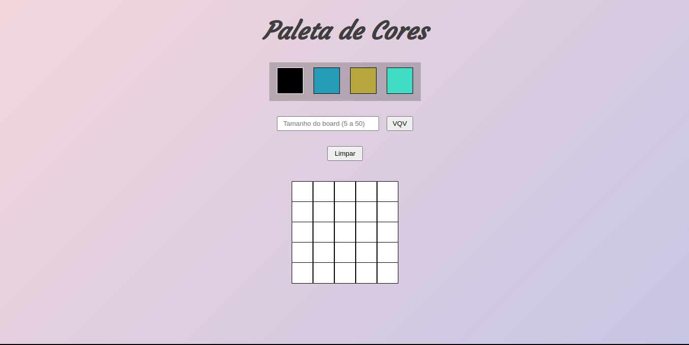 Jogo de pixel art, onde se pinta os pixels da tela para fazer desenhos